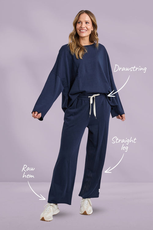 Elm Gab Trackpants Dark Sapphire