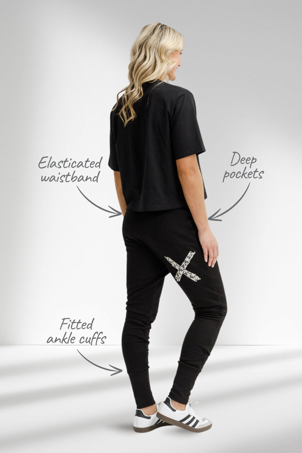 Homelee Winter Apartment Pants Black with Graphite Daisy X