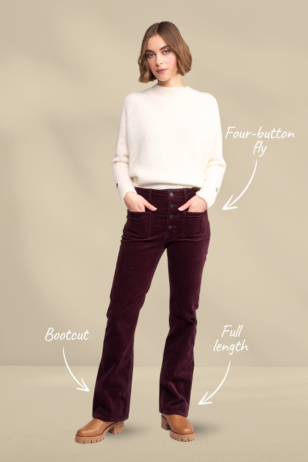 Knewe Potter Cord Raisin